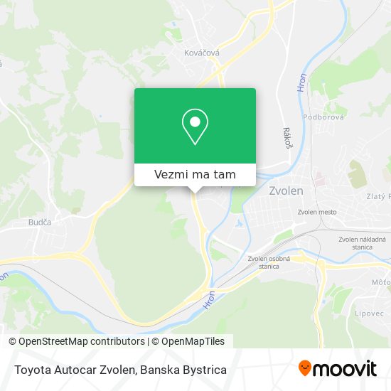 Toyota Autocar Zvolen mapa