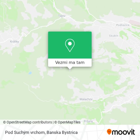 Pod Suchým vrchom mapa