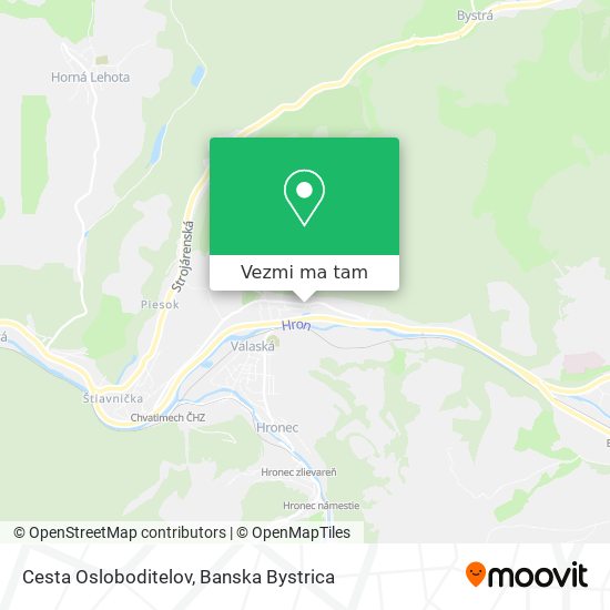 Cesta Osloboditelov mapa