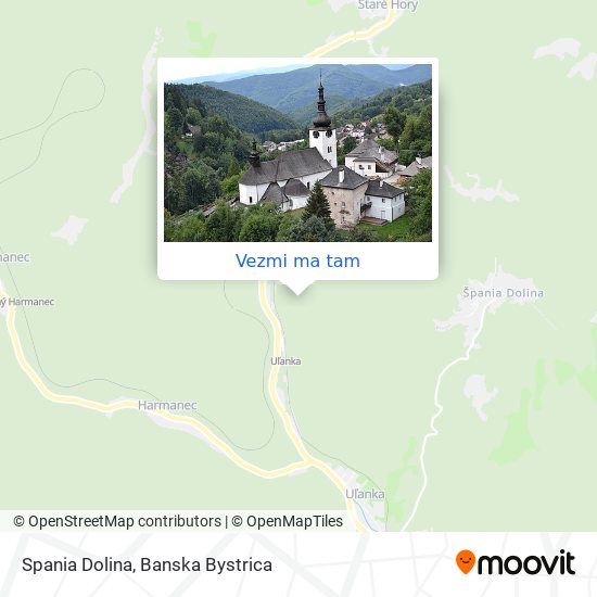 Spania Dolina mapa