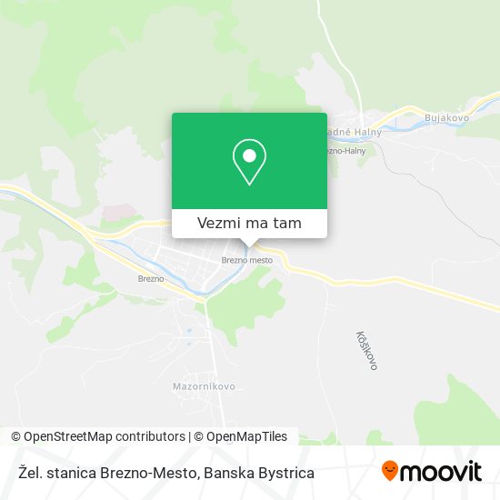 Žel. stanica Brezno-Mesto mapa