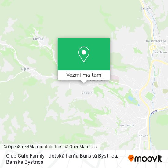 Club Café Family - detská herňa Banská Bystrica mapa