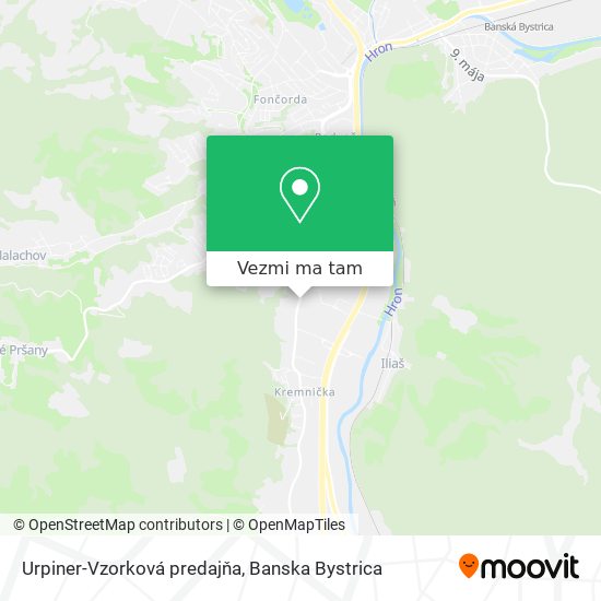 Urpiner-Vzorková predajňa mapa