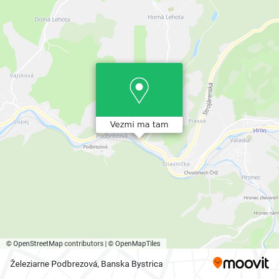 Železiarne Podbrezová mapa