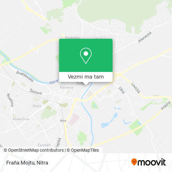 Fraňa Mojtu mapa