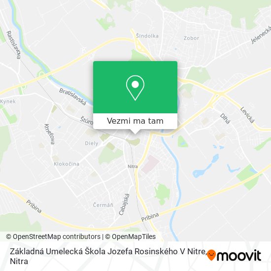 Základná Umelecká Škola Jozefa Rosinského V Nitre mapa