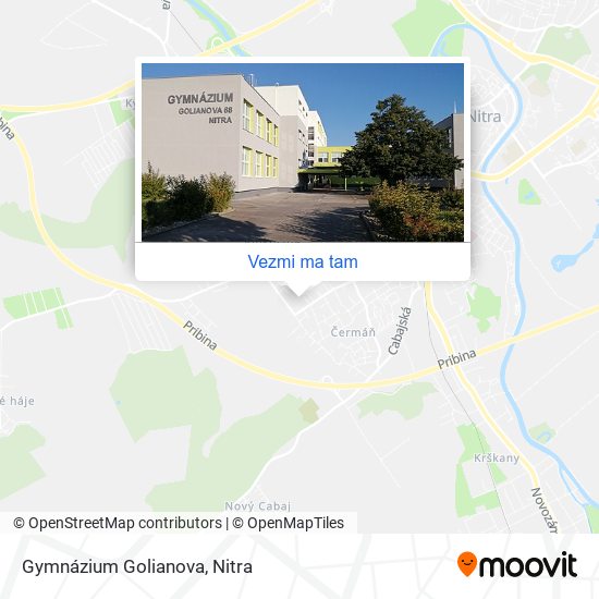 Gymnázium Golianova mapa