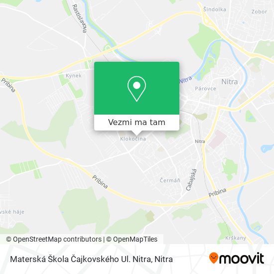 Materská Škola Čajkovského Ul. Nitra mapa