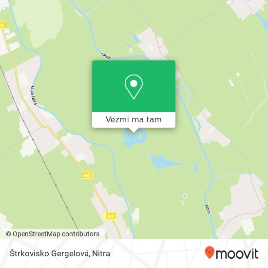 Štrkovisko Gergelová mapa