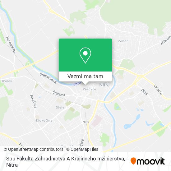 Spu Fakulta Záhradníctva A Krajinného Inžinierstva mapa