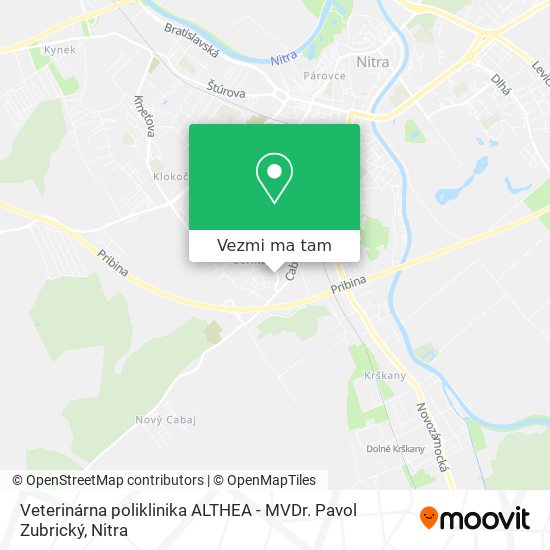 Veterinárna poliklinika ALTHEA - MVDr. Pavol Zubrický mapa