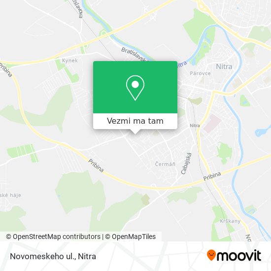 Novomeskeho ul. mapa