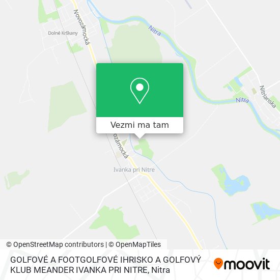 GOLFOVÉ A FOOTGOLFOVÉ IHRISKO A GOLFOVÝ KLUB MEANDER IVANKA PRI NITRE mapa