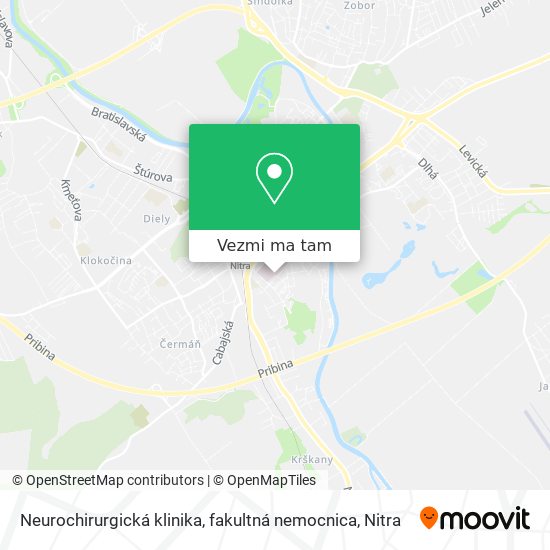 Neurochirurgická klinika, fakultná nemocnica mapa