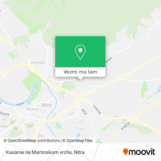 Kasárne na Martinskom vrchu mapa