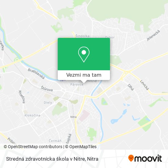 Stredná zdravotnícka škola v Nitre mapa