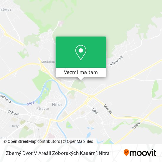 Zberný Dvor V Areáli Zoborských Kasární mapa