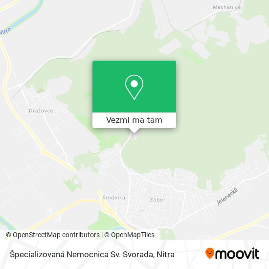 Špecializovaná Nemocnica Sv. Svorada mapa