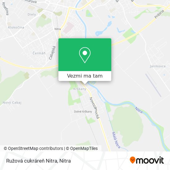 Ružová cukráreň Nitra mapa