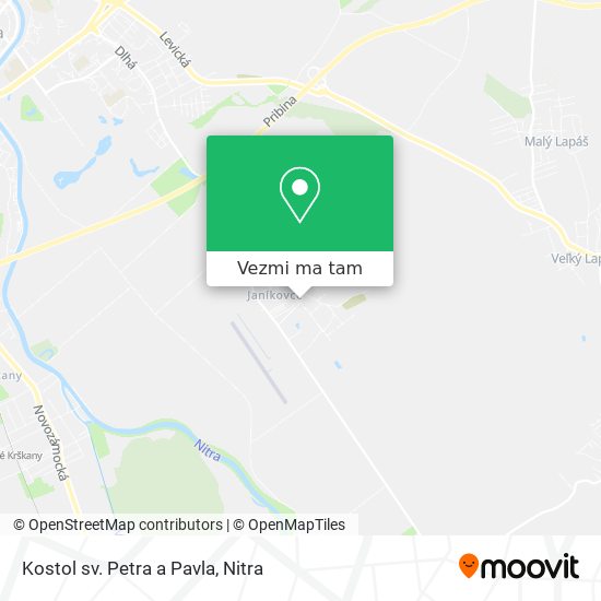 Kostol sv. Petra a Pavla mapa