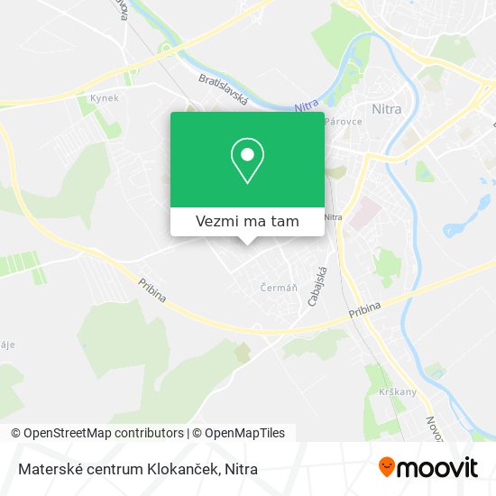 Materské centrum Klokanček mapa