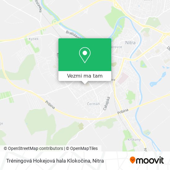 Tréningová Hokejová hala Klokočina mapa