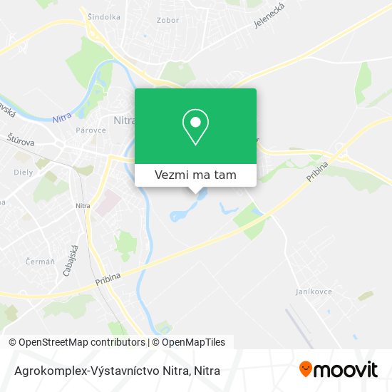 Agrokomplex-Výstavníctvo Nitra mapa