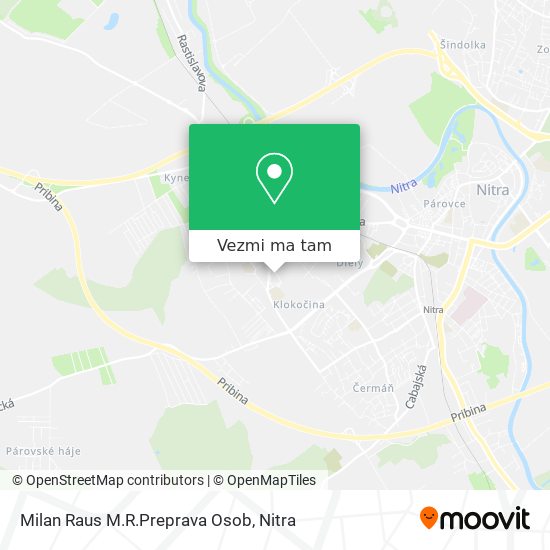 Milan Raus M.R.Preprava Osob mapa