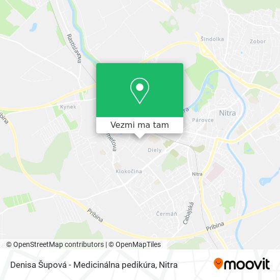 Denisa Šupová - Medicinálna pedikúra mapa