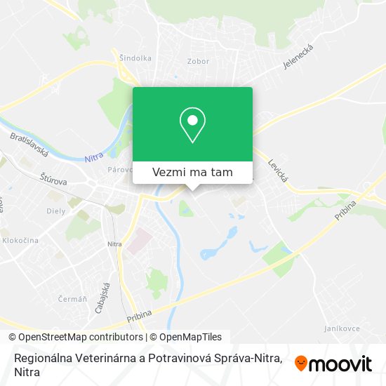 Regionálna Veterinárna a Potravinová Správa-Nitra mapa