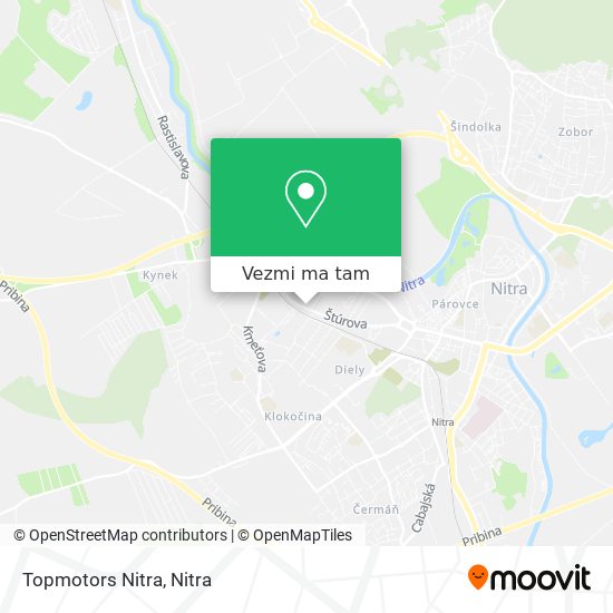 Topmotors Nitra mapa