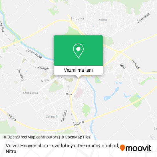 Velvet Heaven shop - svadobný a Dekoračný obchod mapa