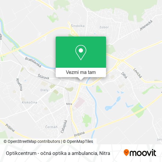 Optikcentrum - očná optika a ambulancia mapa