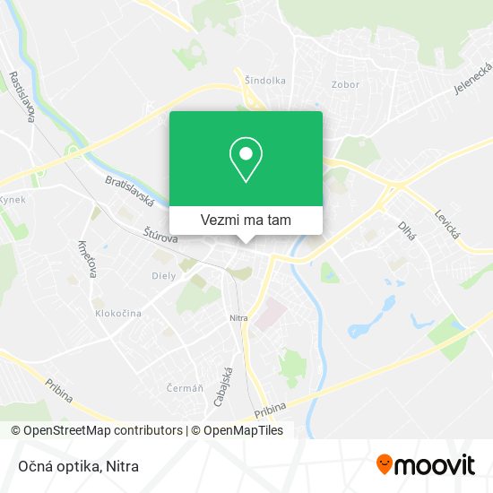 Očná optika mapa