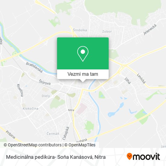 Medicinálna pedikúra- Soňa Kanásová mapa