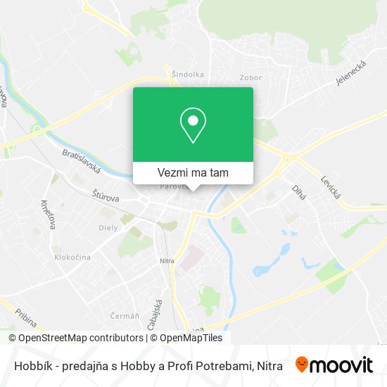 Hobbík - predajňa s Hobby a Profi Potrebami mapa