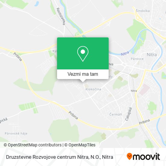 Druzstevne Rozvojove centrum Nitra, N.O. mapa