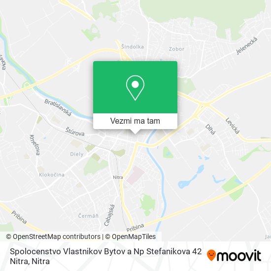 Spolocenstvo Vlastnikov Bytov a Np Stefanikova 42 Nitra mapa