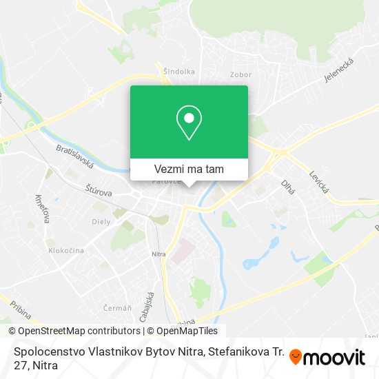 Spolocenstvo Vlastnikov Bytov Nitra, Stefanikova Tr. 27 mapa