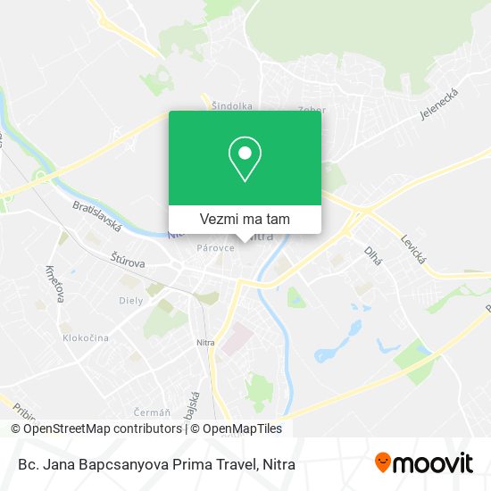 Bc. Jana Bapcsanyova Prima Travel mapa