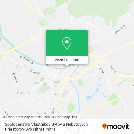 Spolocenstvo Vlastnikov Bytov a Nebytovych Priestorov-Svb Nitra1 mapa