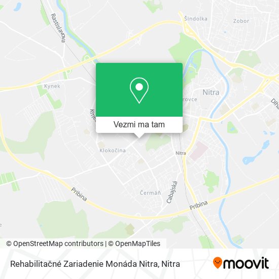 Rehabilitačné Zariadenie Monáda Nitra mapa