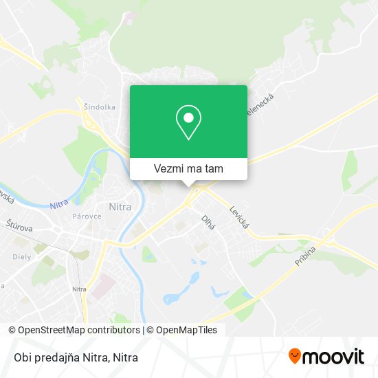 Obi predajňa Nitra mapa