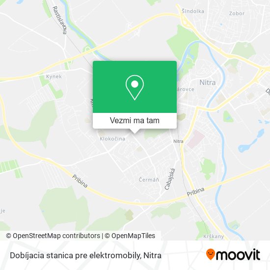 Dobíjacia stanica pre elektromobily mapa