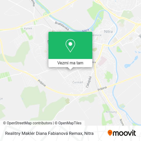 Realitny Maklér Diana Fabianová Remax mapa