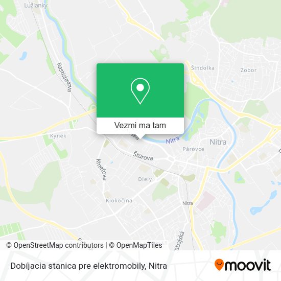 Dobíjacia stanica pre elektromobily mapa