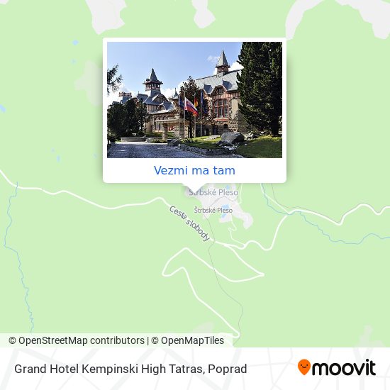 Grand Hotel Kempinski High Tatras mapa