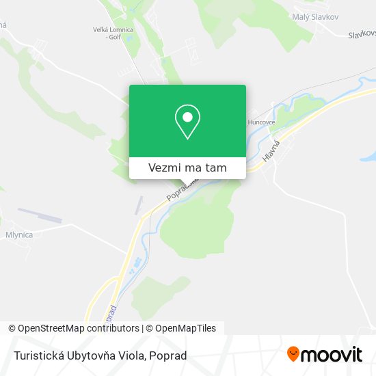 Turistická Ubytovňa Viola mapa