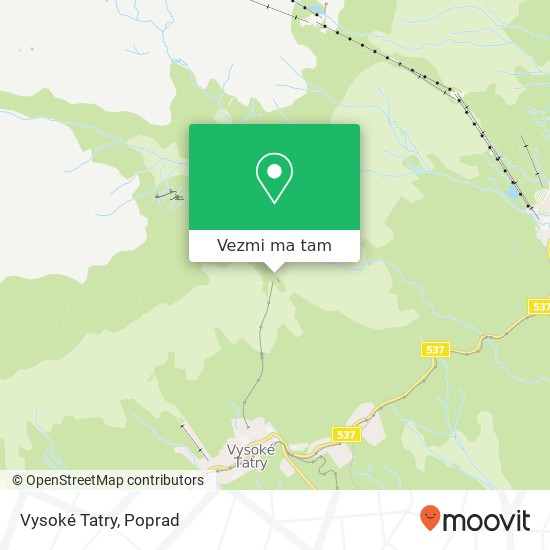 Vysoké Tatry mapa