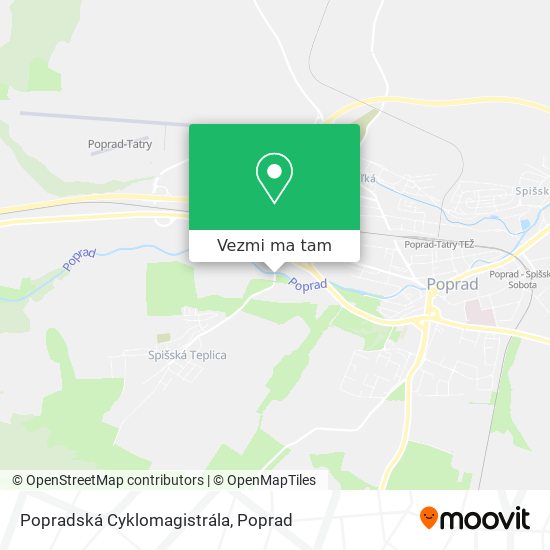 Popradská Cyklomagistrála mapa